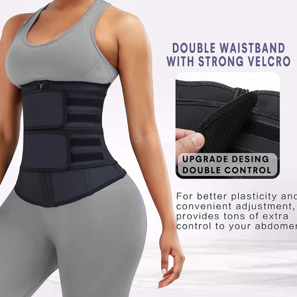 YIANNA Women Latex Jsculpt Waist Trainer Zipper & Two Straps size XXL - Picture 4 of 7